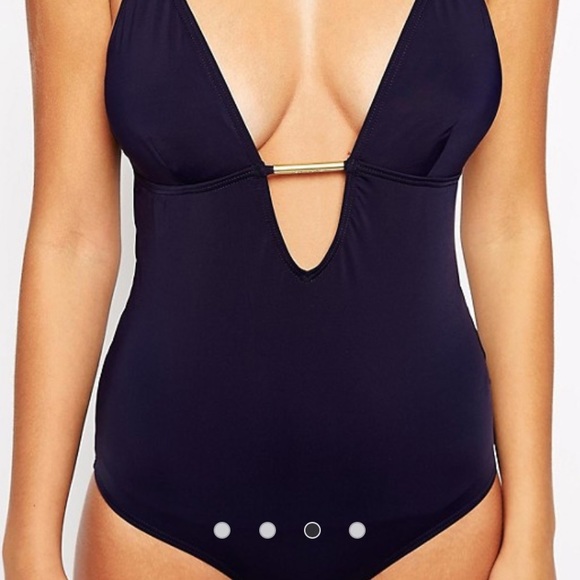 NWT navy deep V Ted Baker nautical rope swimsuit - Picture 3 of 8